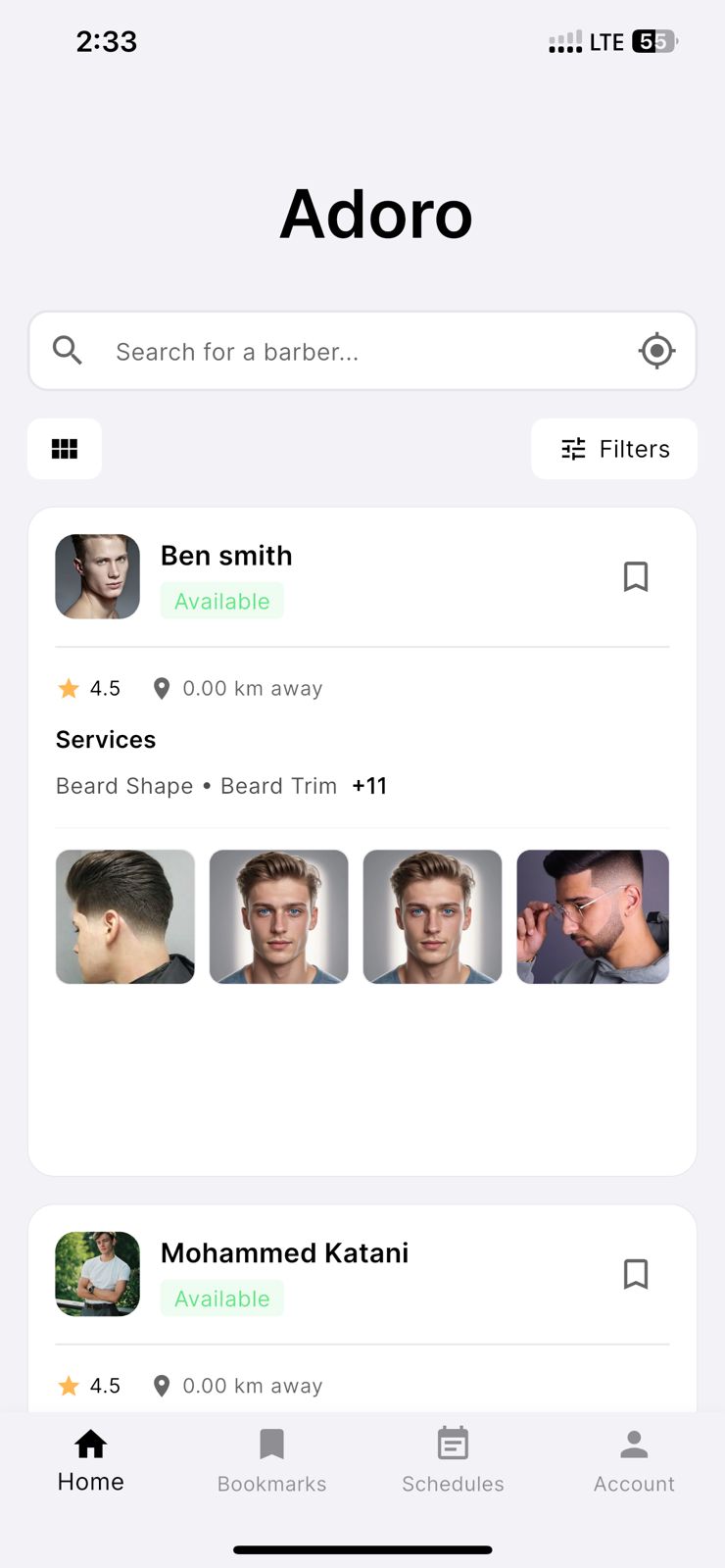 Adoro App Screenshot